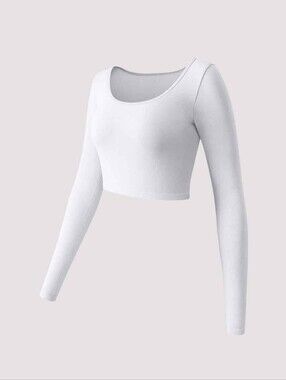 OQQ Round Neck Crop Top